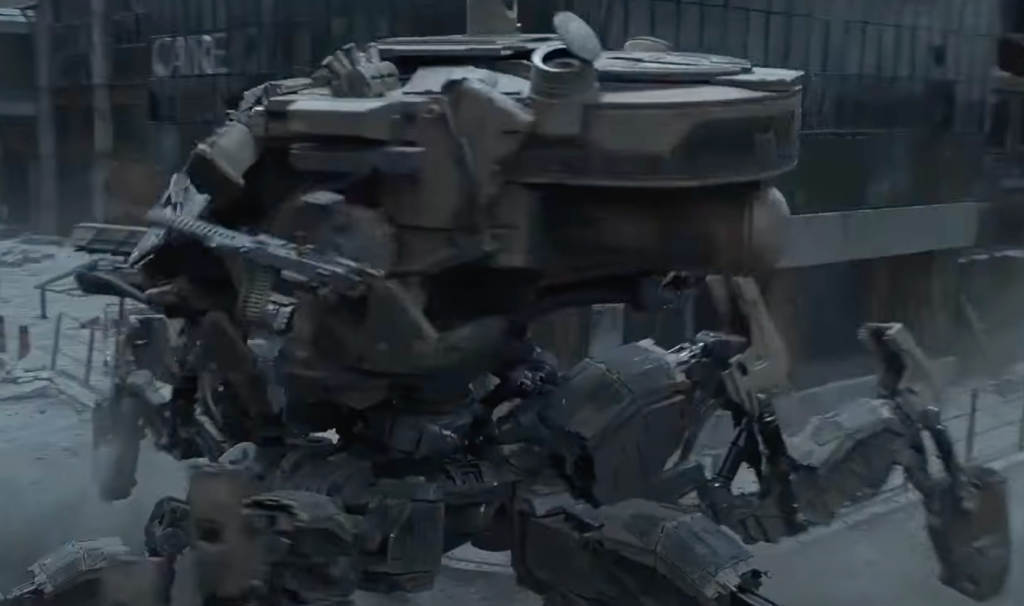 A walking, heavily-armoured robo-tank
