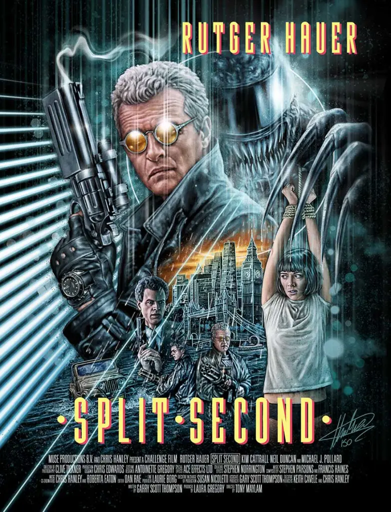 Very cool artwork for the MVD release of SPLIT SECOND (1992)