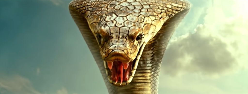 A close-up shot of the serpent!